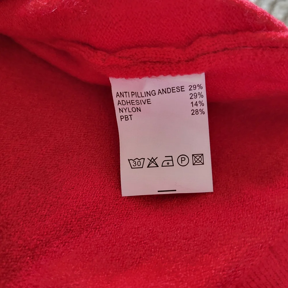 Women’s Eanuer Long Sleeve Button-Down Cardigan Sweater – Red – Size S – NWT - Picture 8 of 10